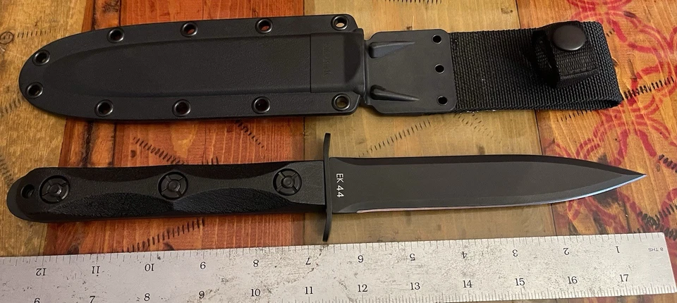 Kabar John EK Commando Dagger Knife Fixed Blade Full Tang 1095 Crovan EK44 USA - Image 2 of 4