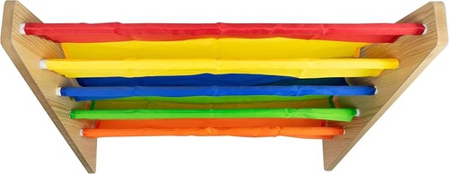 Children's Bookcase Book Shelf Storage Bookshelf Shelves Rainbow Fabric 4 Tier - Picture 9 of 9