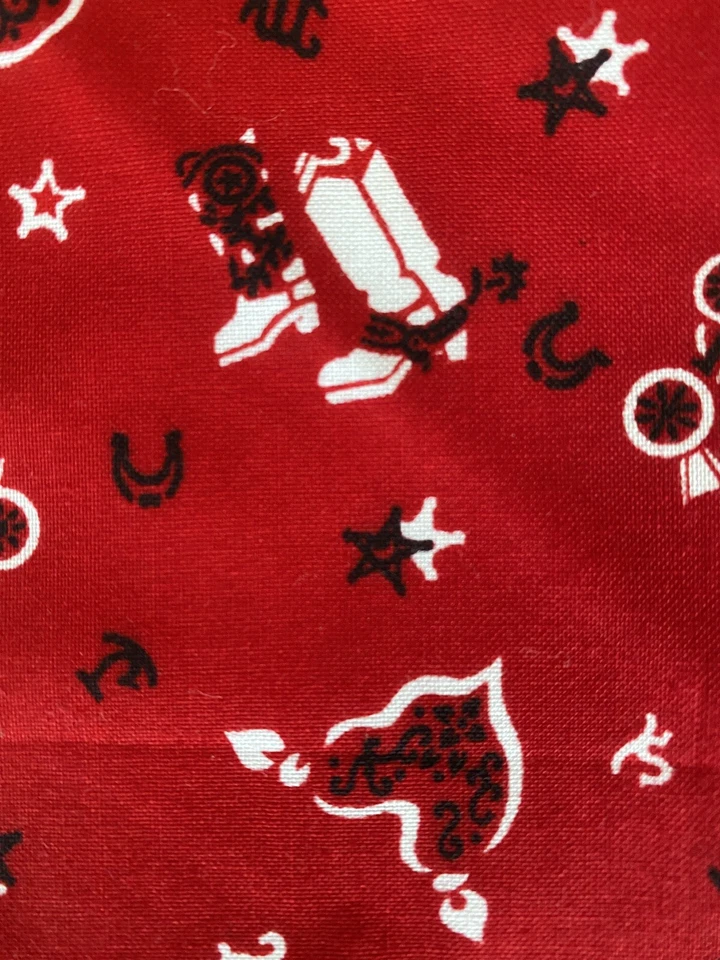 V.I.P. Print By Cranston Print Works Co. Red Bandana Western Print Fabric - Image 4 of 4