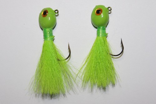 WALLEYE HAIR JIGS, 1/16, 3/32, 1/8, 1/4, 3/8, 1/2 & 5/8 Oz., 4 PER PACK - Picture 14 of 22
