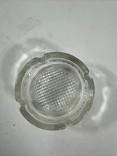 Vintage Round Ashtray clear glass bubble foot bottom 4"
