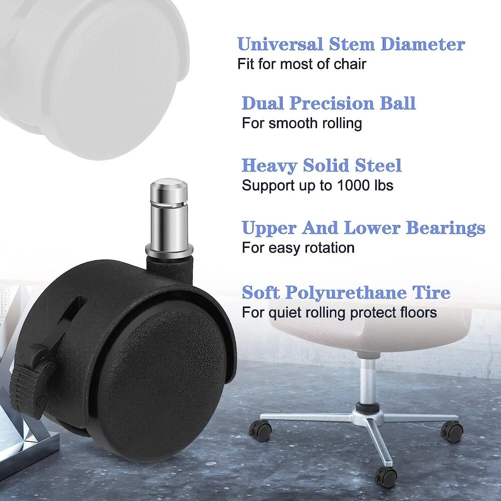 Office chair castors with brakes new arrivals