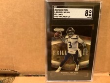 2021 Panini Prizm B-5 Russell Wilson Gold Vinyl Prizm Brilliance  1/5 SGC 8