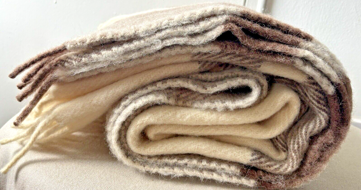 MWW 1993 Blanket ラグ 100% Wool Throw/Blanket 56