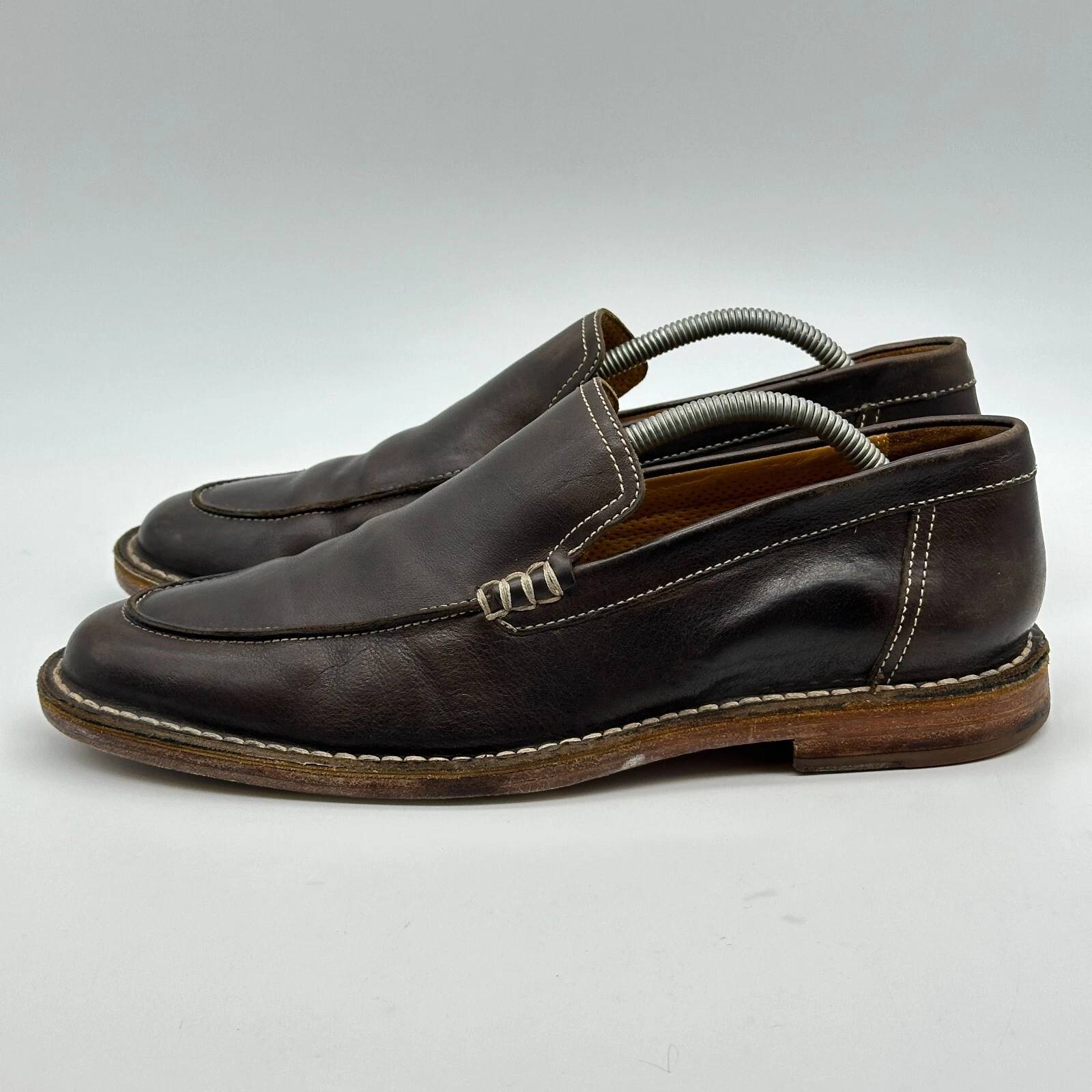 Mocassini Cole Haan NikeAir uomo 10 M pelle marrone slip on casual comodi