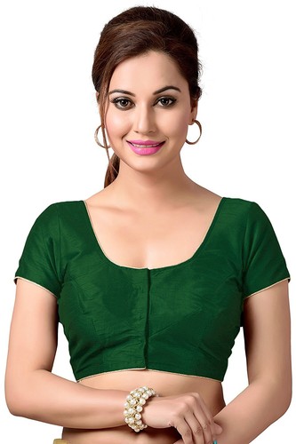 Solid Ready Made Blouse / Choli Short Sleeve Hook & Eye For Women RB05 - Picture 17 of 94