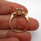 14K Yellow Gold Cubic Zirconia Solitaire Engagement ring Size 7.75 [R208] — photo 8
