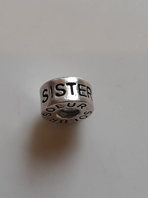 Chamilia Sterling Silber 925 Schwester Sprachen Armband Charm Perle Zwischenring
