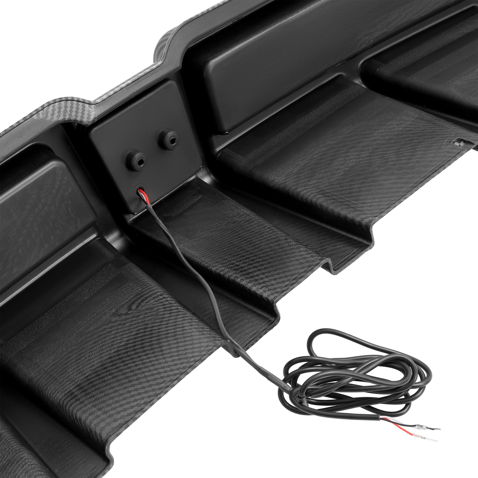 Rear Bumper Diffuser w/LED For Honda Civic 2006-2011 Mugen RR Carbon Fiber Style