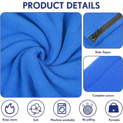 Polar Fleece Sleeping Bag Liner Single Sleeping Bag Zippered Lightweight Camping - Picture 3 of 26