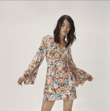 Nasty Gal floral kimono dress