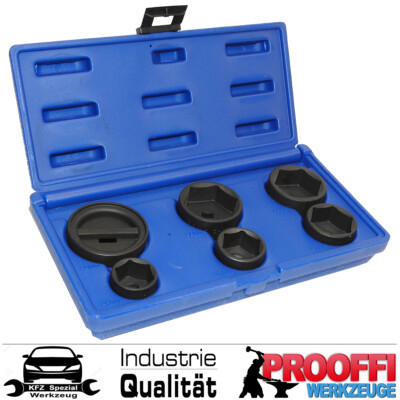 6-tlg Öl-Filter Stecknuß Steckschlüssel Set Öl Wechsel Service VAG BMW BENZ OPEL