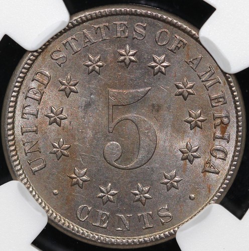 1883 5c Shield Nickel NGC MS 63 - Picture 3 of 5