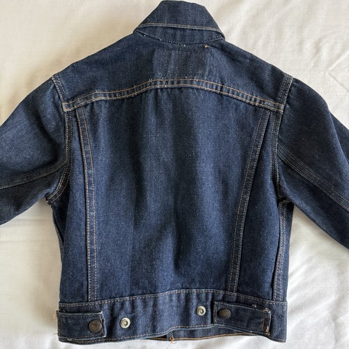 Vtg 60s Levi’s Type 3 Denim Jean Trucker Jacket Kids Size 6 Dark Wash USA Made - Picture 13 of 22