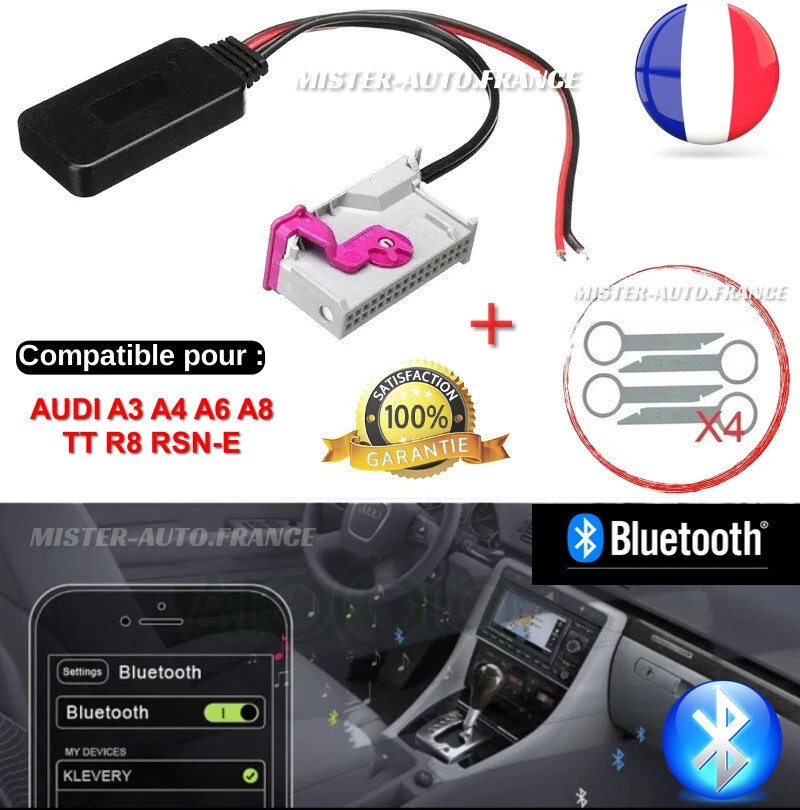 Adaptateur Bluetooth 5.0 Module pour ★AUDI A3 A4 A6 A8 TT R8 RNS-E ✅12V 32PIN ++ - Photo 1/4