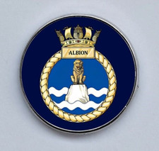 HMS Albion Royal Navy RN Military Lapel Pin Badge 25mm
