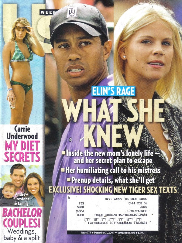 US WEEKLY MAGAZINE 12-21-09 TIGER WOODS, CARRIE UNDERWOOD, ANDREW FIRESTONE