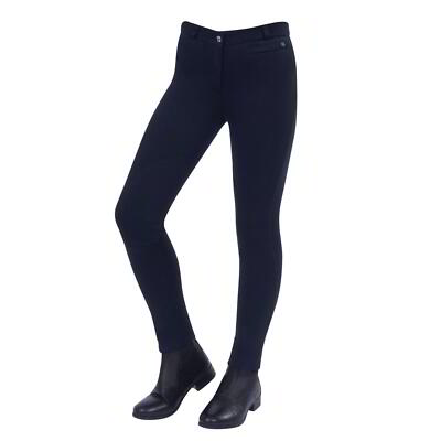 Dublin Kinder Supa-Fit Reißverschluss Knie Patch Reithose - Navy