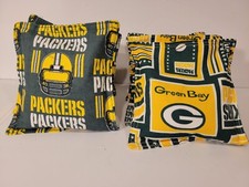 Green Bay Packers Cornhole Bags. Set of 8