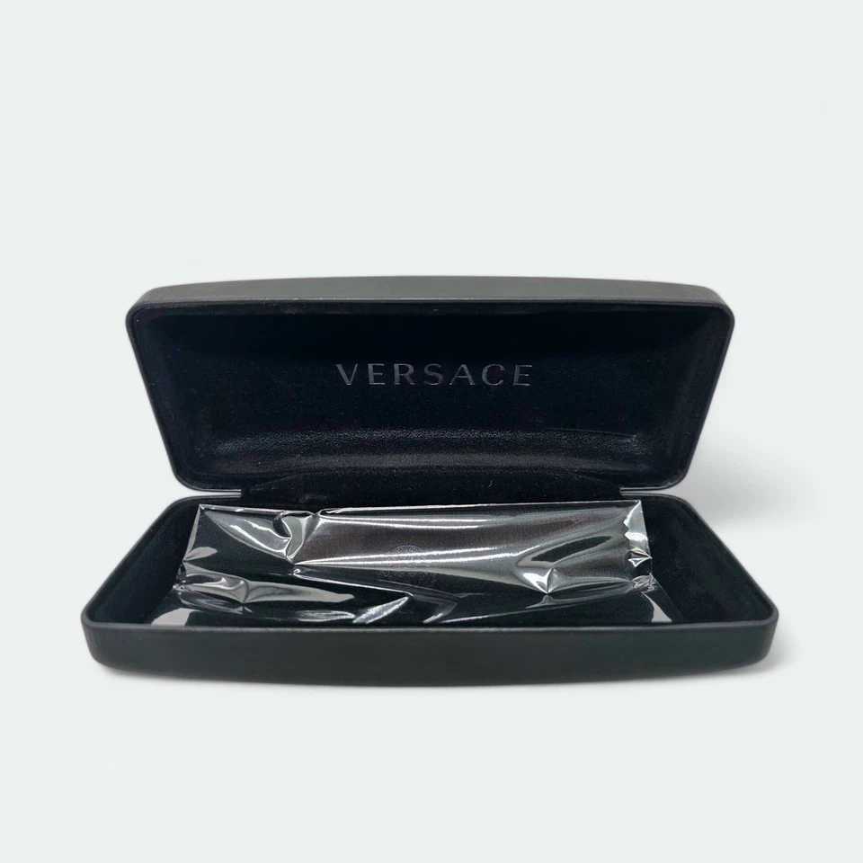 NUEVO VERSACE NEGRO AUTÉNTICO GAFAS GAFAS GAFAS GAFAS DE SOL ESTUCHE CON TELA Foto 4 de 4