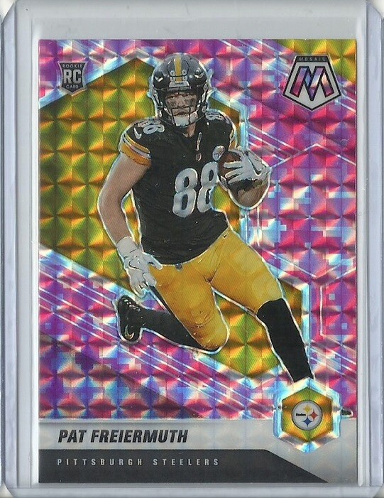 PAT FREIERMUTH 2021 Panini Mosaic - Mosaic Camo Pink Prizm #332 Steelers RC