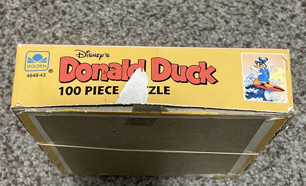 Vintage Golden Disney's Donald Duck Surfing 100 Piece Puzzle