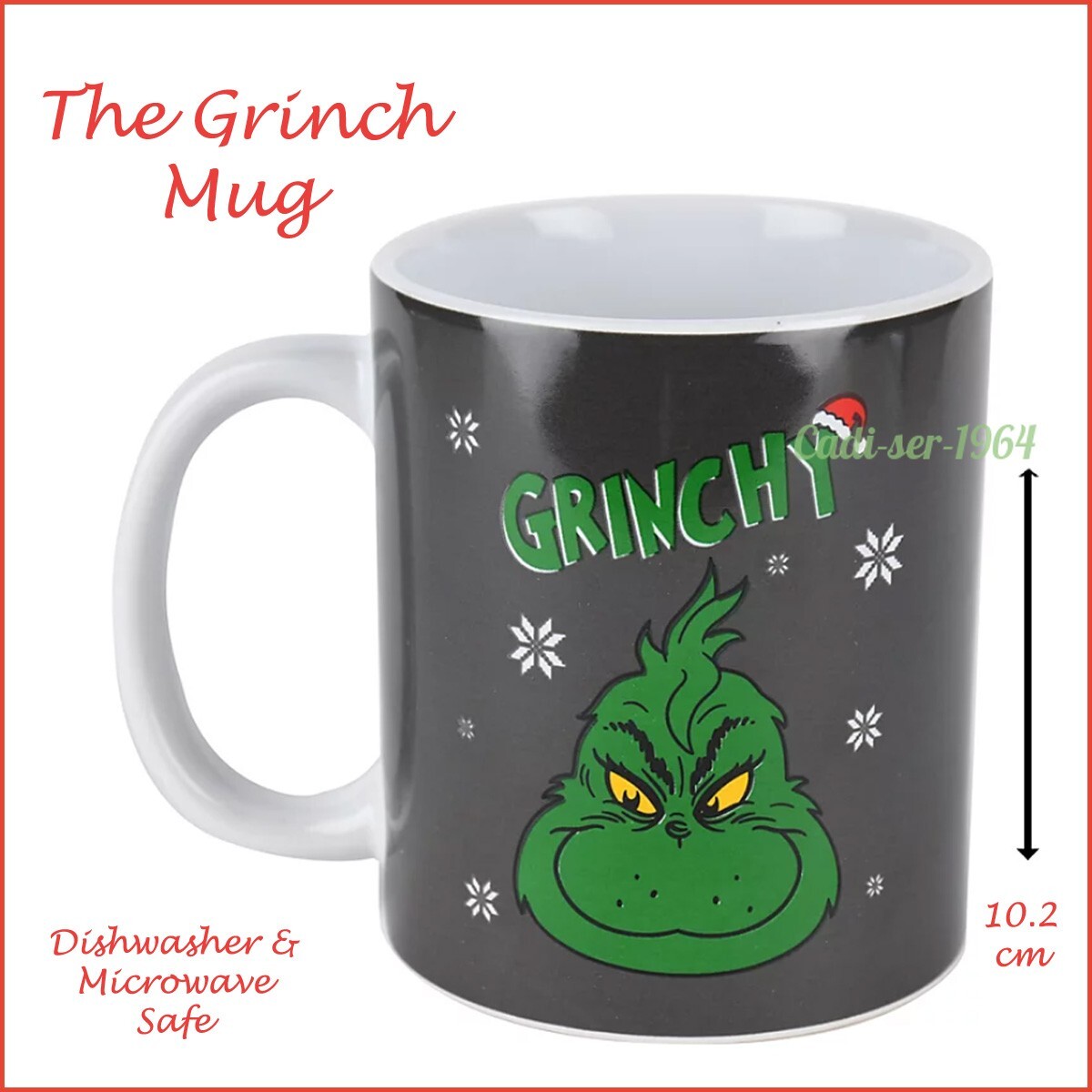 The Grinch Mug Porcelain Mug Christmas Decor Dishwasher Safe NEW