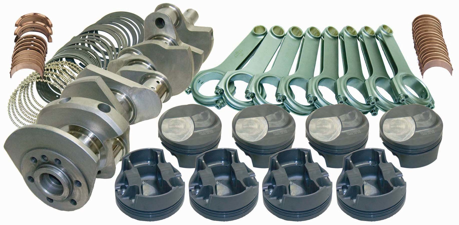 Rotating Rod Assembly Eagle Rotating Assembly 4.250 Forged Crankshaft HBeam Rods for Chevy ...