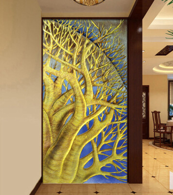 3D Golden Branches ZHUA1418 Wallpaper Wall Murals Removable Self-adhesive Amy