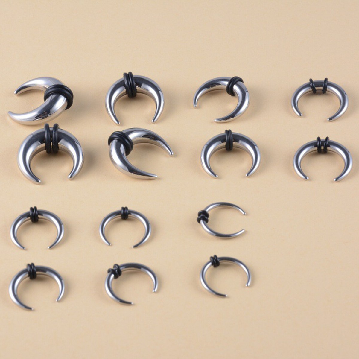 1PC 2G-16G Buffalo Horn Nose Piercing Stainless Steel Septum 1PC 2G-16G Buffalo Horn Nose Piercing Stainless Steel Septum