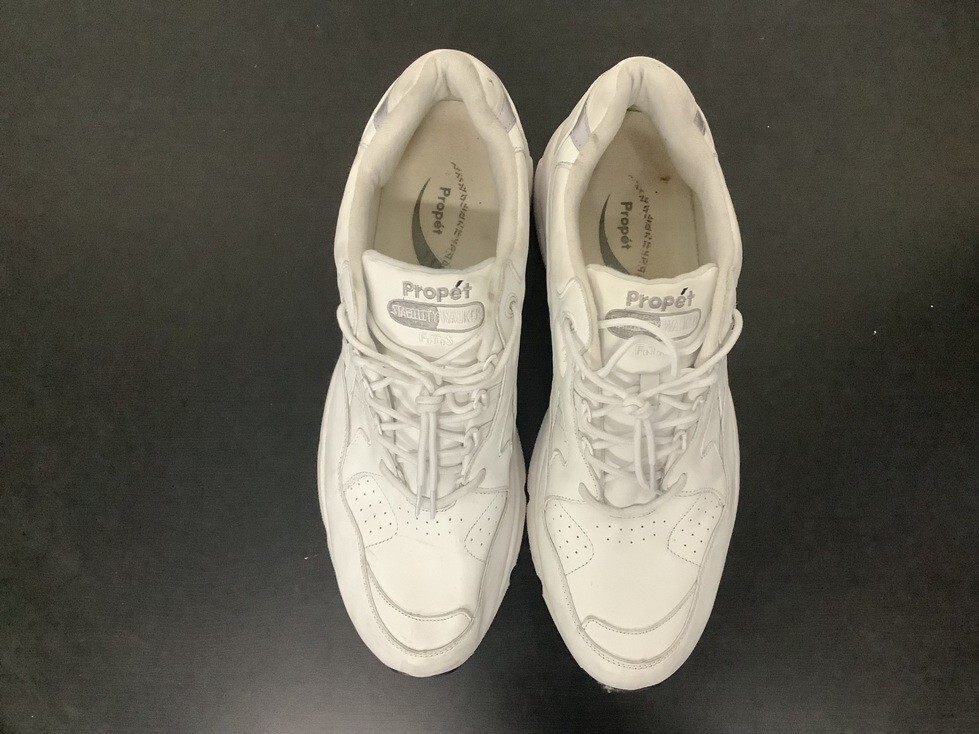 SAOLA Pizzo casual da passeggio casual Propet Stability Walker pelle bianca 17 D