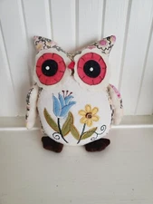 Hobby Lobby Owl Decoration Shabby Chic Cloth Felt Weighted Stuffed Bird Animal