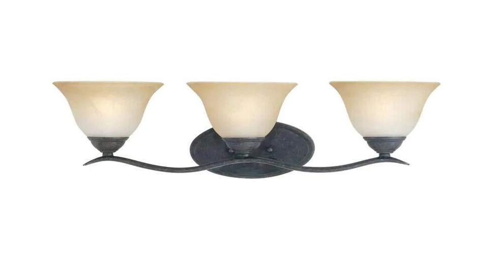 Tocador de pared Thomas Lighting Prestige 3 luces Sable bronce modelo #SL748322 Foto 3 de 3