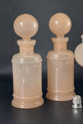 Vintage 1970 Murano Nason Veritable Opaline de Murano Opalglas Flasche Flachmann