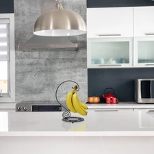 Black Banana Holder Stand for Kitchen Countertop Keeps Bananas Fresh Longer Gift