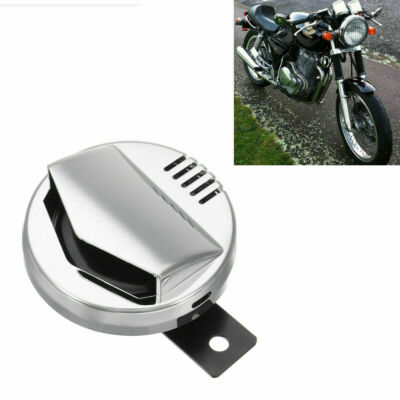 Clacson Elettrico Moto Cromato &ndash; 110db, 94mm, 12V 2A &ndash; Stile Cafe Racer Retro