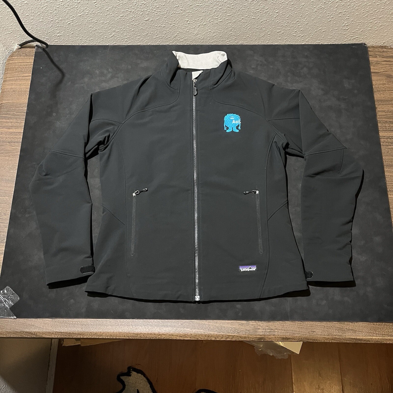 Chaqueta Vintage Patagonia Adze Abrigo Polar Negro Cremallera AOL America Suéter en Línea