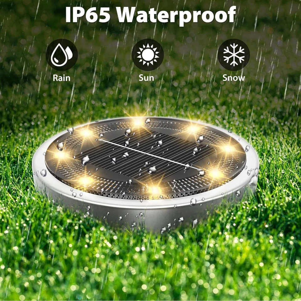 Bodenleuchten Solar LED für Außen Garten Wege 16 Stück Außenleuchte Strahler B57 - Bild 3 von 4