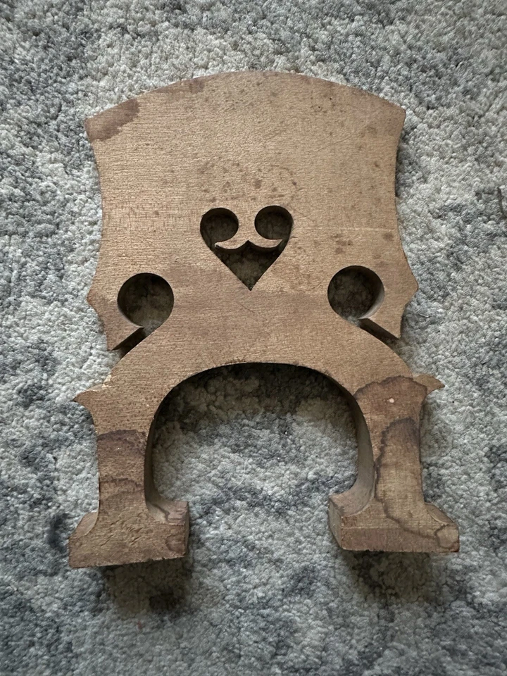 Очень старый антикварный контрабас - вертикальный бас винтажный бридж пустой - Изображение 2 из 4