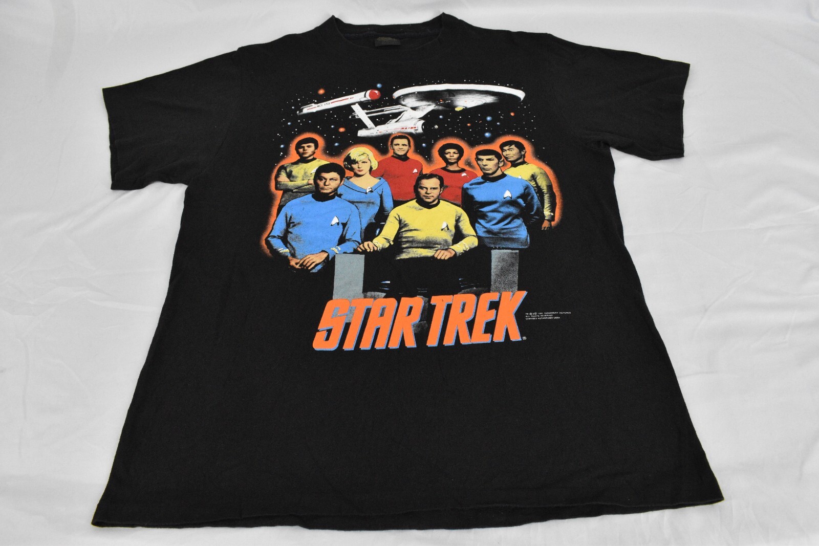 Vintage 1991 Changes Printed T-Shirt Star Trek,Color:Black,Size:L
