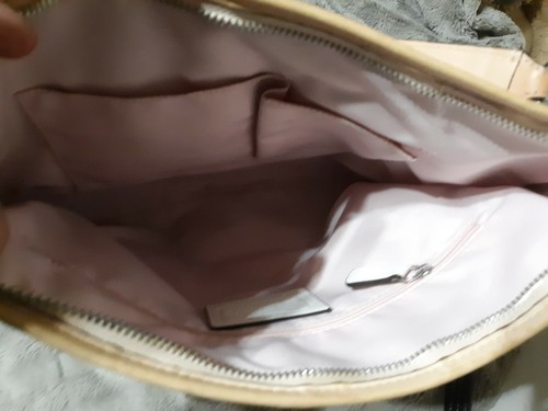 COACH Leather embossed CC LARGE Dufflette Purse White Cross Body Shoulder Bag GU - Picture 10 of 12