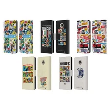 JUSTICE LEAGUE DC COMICS 90TH ANNIVERSARY LEATHER BOOK CASE FOR MOTOROLA PHONES