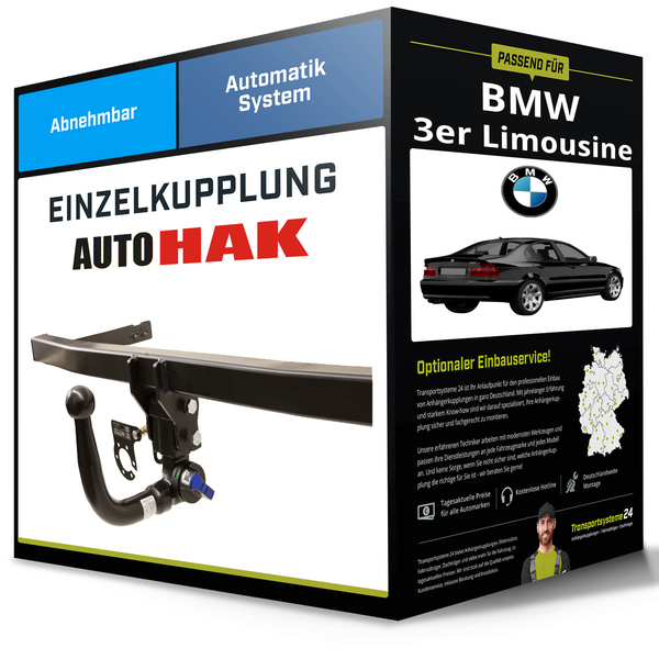 Abnehmbare AnhäNgerkupplung für BMW 3Er Limousine 98- Typ E46 Auto Hak NEU-image