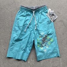 Deadstock Vintage 1980  s OP Ocean Pacific Blue Long Shorts Swim Skate Youth S