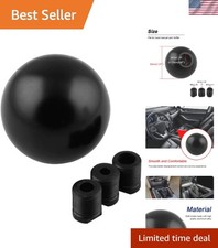 Sleek Round Ball Shift Knob Adapter Kit With 3 Adapters - Easy Install Mat Black Sleek Round Ball Shift Knob Adapter Kit With 3 Adapters - Easy Install Mat Black