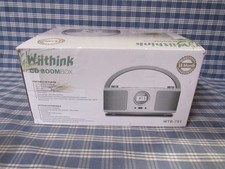 Wiithink CD Boombox Bluetooth, FM, Aux, Remote Control New Open Box FREE SHIP.