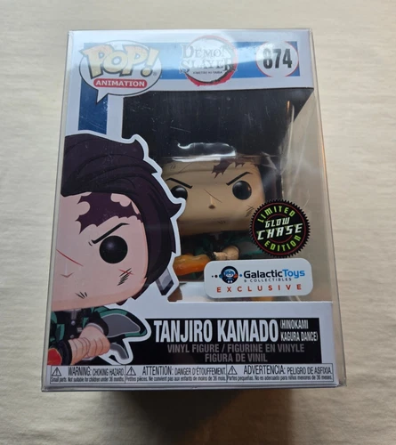 Tanjiro Kamado Hinokami Kagura Dance GITD Chase Demon Slayer Funko w/ Protector