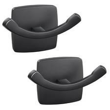 Towel Hooks for Bathrooms Zinc Alloy, Wall Mounted Double Hooks for Robe, Coa...