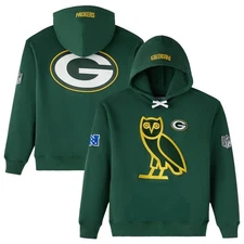 Green Bay Packers Men's Adult Sports Long-Sleeve Pullover Green Hoodie