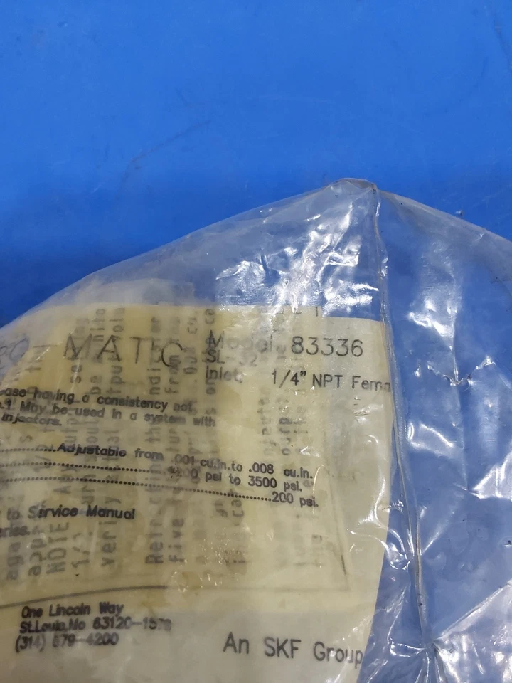 林肯 83336 Centro-Matic SL-32 单润滑脂喷射器组件 — 第 3/4 张图片